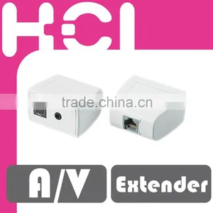RJ45 8P8C UTP Jack to TRS 3.5mm Stereo Audio and S-Video Adapter thumbnail-1