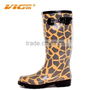 Leopard Printed Women's Boots,cheap Rubber Boots,boots With Buckle thumbnail-1