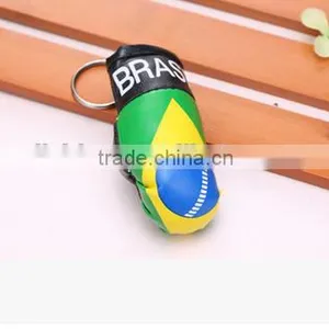Wholesale Hot Item PVC Mini Boxing Glove Keychains With National Flag or Football Club Logo Boxing Glove Keychains thumbnail-3