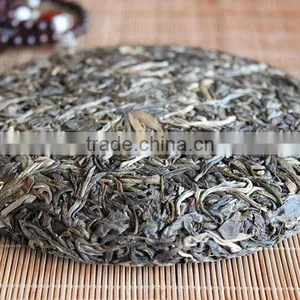 Dropship Tea,2014 Spring From LaoMan'E Village Old Arber Raw Puer Tea,Sheng Puer Tea,Herbal Super Slimming Tea thumbnail-4