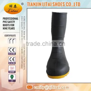 CE Certified Black PVC Safety Gumboots for Men S5 thumbnail-3