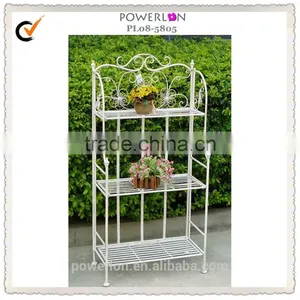 POWERLON Vintage Metal 4-tiers Shelf Outdoor Plant Stand and Indoor Storage Shelf thumbnail-2