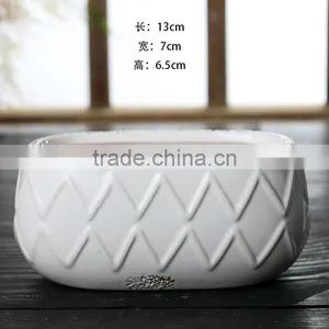 New Design Succulent Samll White Ceramic Flower Pots Wholesale thumbnail-2