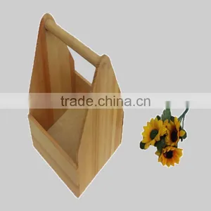 New Unique Wooden Flower Storage for Mothers Day Flowers Basket Flower Girl Baskets thumbnail-3