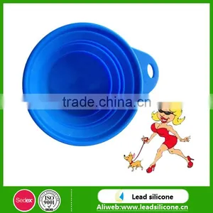 Non-stick Silicone Folding Pet Bowl / Outdoor And Home Use Collapsible Disposable Silicone Pet Bowl thumbnail-3