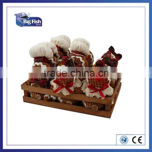 FABRIC HANGDING BOY GIRL GINGERBREAD MAN CHRISTMAS DECORATION thumbnail-1