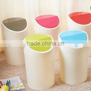 Colorful Multifunction Colorful Living Room Kitchen Bathroom Plastic With Cover Trash Bin Garbage Bin thumbnail-1