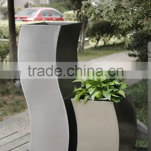 FO-9008 S-Type Stainless Steel Plant Pots thumbnail-1
