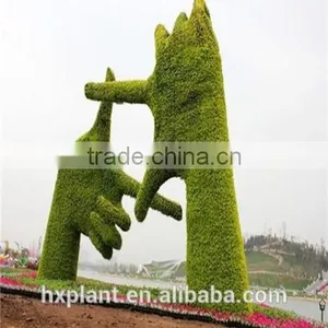 Small Sculpture Aritificial Green Sculpture Plastic Fake Plant Artificial Sculpture Artificial Plastic Fake Statue thumbnail-3