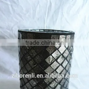 Cylinder Shape Brown Mosaic Long Vases thumbnail-4
