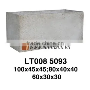 Vietnam Manufacturer Unique Indoor Rectangle Large Silver Poly Blaste Pot thumbnail-1