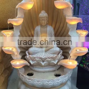 Indoor Led Natural Resin Decorative Buddha Water Fountain thumbnail-1