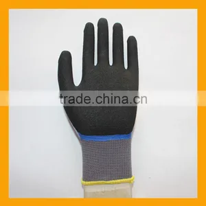 Black Sandy Nitrile Double Dipped Gloves Smooth Nitrile Full Dipped Gloves thumbnail-3