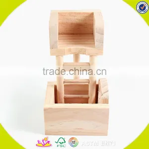 2017 New Design Wooden Animal House for Hamster Mini Wooden Animal House for Hamster W06F026 thumbnail-6