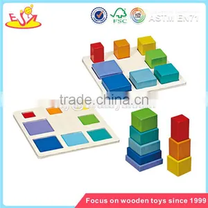 Wholesale Hot Wooden Stacking Puzzle Blocks Toy Colorful Wooden Stacking Puzzle Blocks Toy W13A017 thumbnail-3