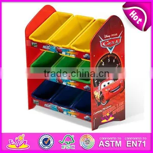 2015 New Wooden Toy Organizer for Kids With 12 Bins, Popular Colorful Storage Box and Hot Sale Storage Box W08C034 thumbnail-3
