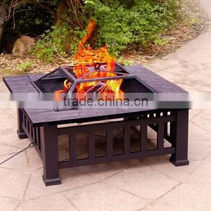 Outdoor Metal Backyard Patio Garden Square Stove Fire Pit thumbnail-1