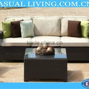New Popular 3 Seater Rattan Sofa With Table thumbnail-1