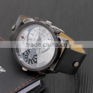 Wholesale Factory Price Two Dials Business Watch Classical High Quality Men's Quartz Watch thumbnail-3