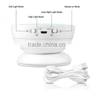 Magnetic Rotate IR Motion Sensor Staircase Floor Closet Rechargeable LED Wall Night Light thumbnail-5