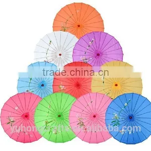 Chinese Style Silk Parasol With Flower Painting thumbnail-4