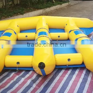 3 Tubes Inflatable Fish / Inflatable Flying Fish Banana Boat For Water Sports thumbnail-6