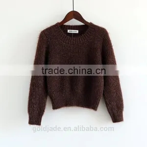 2016 Customized Manufacture Fashionable Wholesale Korean Style Women Spring Autumn Winter Plain Color Ladies Sweater thumbnail-5