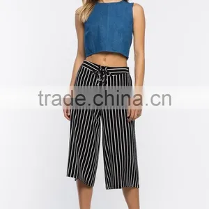Summer Stripe New Model Culottes Pants Fashion Deisgn thumbnail-2