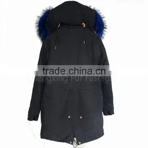 CX-G-P-12A Hot Selling Genuine Fox Fur Coat Women Real Fur Parka thumbnail-6