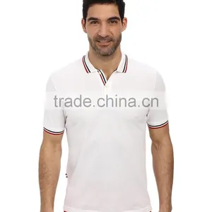 2015 Latest Custom Short Sleeve Mens Fancy Embroidered Polo Shirt, Ribbing Embroidered Polo Shirt thumbnail-1