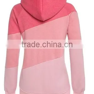 Women Long Sleeve Sport Polo Neck Hoody Contrast Color Pullover Hoodies thumbnail-4
