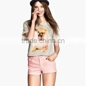 Manufacture Ladies Fashion Wholesale Plain Crop Tops Wholesale thumbnail-1