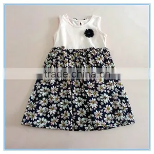 Sleeveless Children Flower Girl Dress, Latest Dress Designs Printed Kids Dresses Child Dress, New Model Girl Dress thumbnail-3