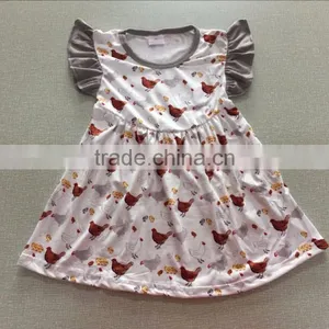 Wholesale Easter Baby Pearl Dress With Chicken for Children Kids Dress Clothing thumbnail-1
