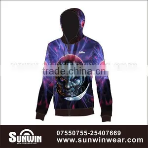 Wholesale Custom Fashion Design Full Sublimated Fleece Zipper- Up Men Hoodies thumbnail-6