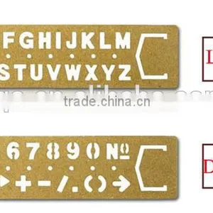 Brass Bookmark/DIY Drawing Templates/Hollow Out Ruler for Planner,Scrapbook, Handbook thumbnail-3