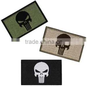 Punisher Skulls Rectangle Embroidery Trim Tactical Patch Armbands Shoulder Badg 2015 Fashion thumbnail-1