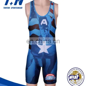 Sublimated Customized Wrestling Singlets for Wholesale thumbnail-1