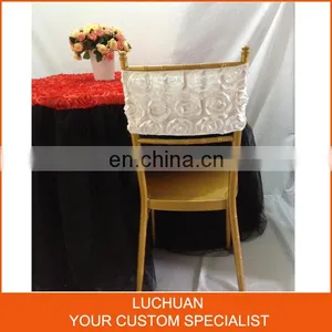 New Arrival Luxury Fashion White Chair Band Rose Chair Sashes thumbnail-2