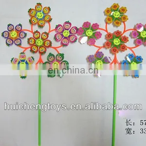 Six Plastic Fanny Faces and Flowres Pinwheel HC101391 thumbnail-1