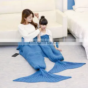 Women Acrylic Sleeping Bag Children Mermaid Tail Blanket thumbnail-5