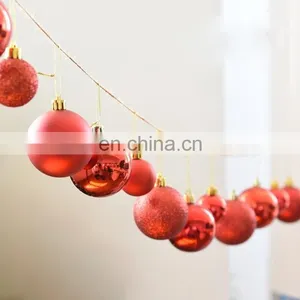 Dropshipping 24 PCS 4cm Plating Plastic Christmas Tree Decorations Hanging String Ball thumbnail-5