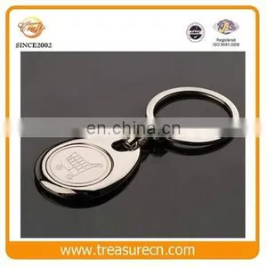 Custom Logo Printing Enamel With Metal Trolley Coin Keychain thumbnail-5