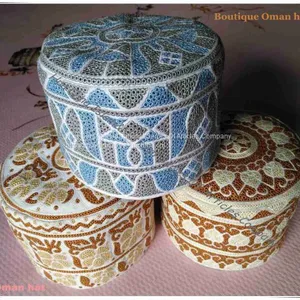 Latest Oman Hat / Muslim Cap / Arabian Cap / Oman Cap / Muslim Embroidered Cap thumbnail-5