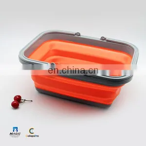 2018 Multi-functional Large Foldable Shopping Basket Collapsible Fruit Vegetables Hand Basket thumbnail-2