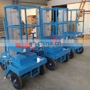 7LSJLI Shandong SevenLift Electric Manual Vertical Hydraulic Mobile Aluminum Ladder Work Platform Lift thumbnail-6
