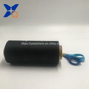 Black Carbon Inside Conductive Nylon Filaments 40D/6F(outer Ring) Interminging With Black Polyester DTY Filaments 100D thumbnail-1