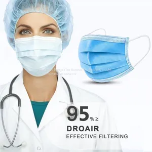 Manufacturer CE/ FDA Medical 3Ply Earloop Mouth Mask 3 Layer Disposable 3 Ply Medical Face Mask thumbnail-1