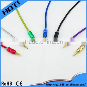 3.5mm Stereo Aux Cable With Double Braid Shield Car Audio Cable 1m Quality Choice thumbnail-5