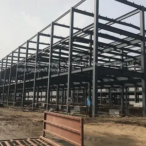 New Design Reliable Seismic Earthquake Prefabricated Light Steel Structure Muti Slope Workshop thumbnail-4